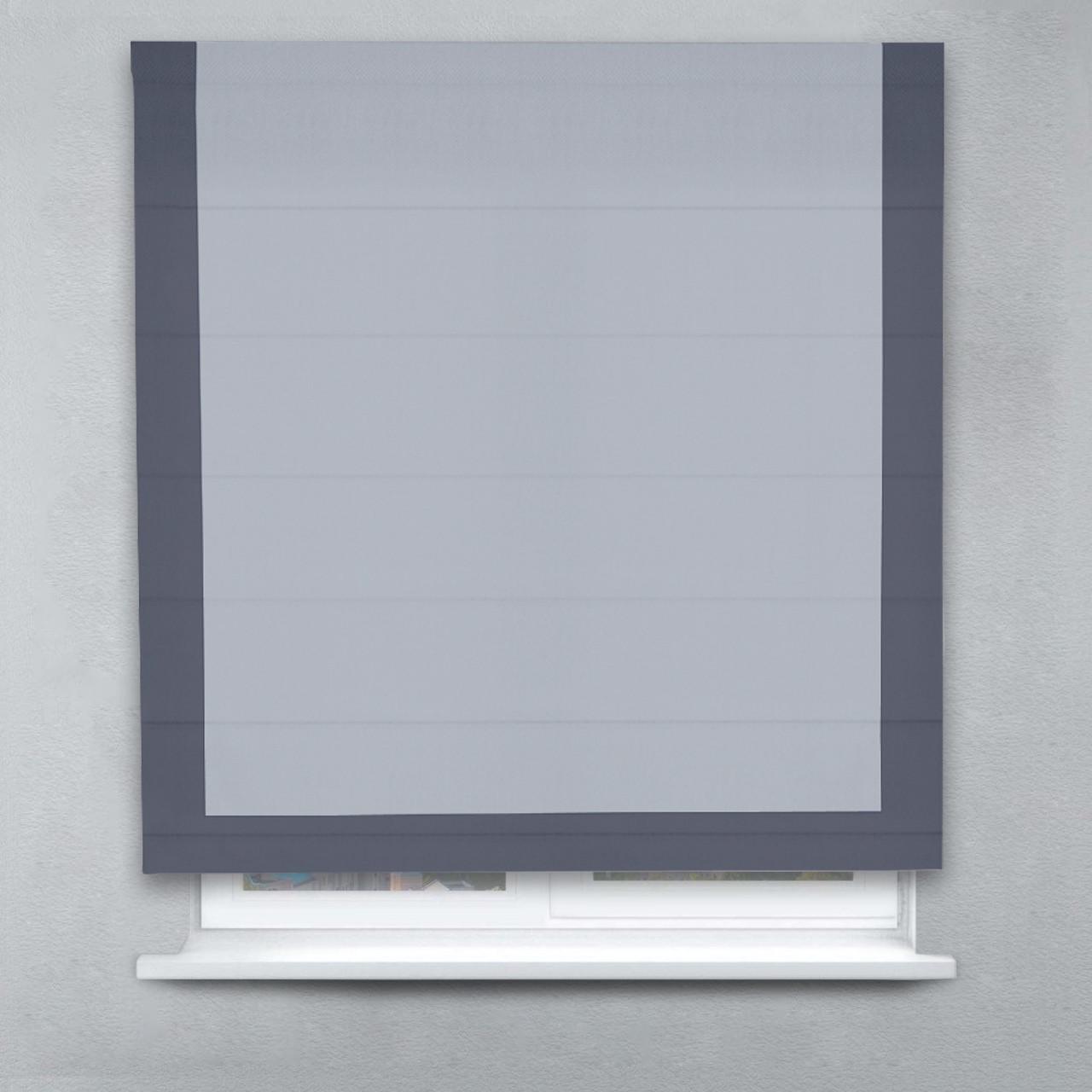 Римская штора Блэкаут Перфект с кантом 250х170 см Светло-серый/Графитовый