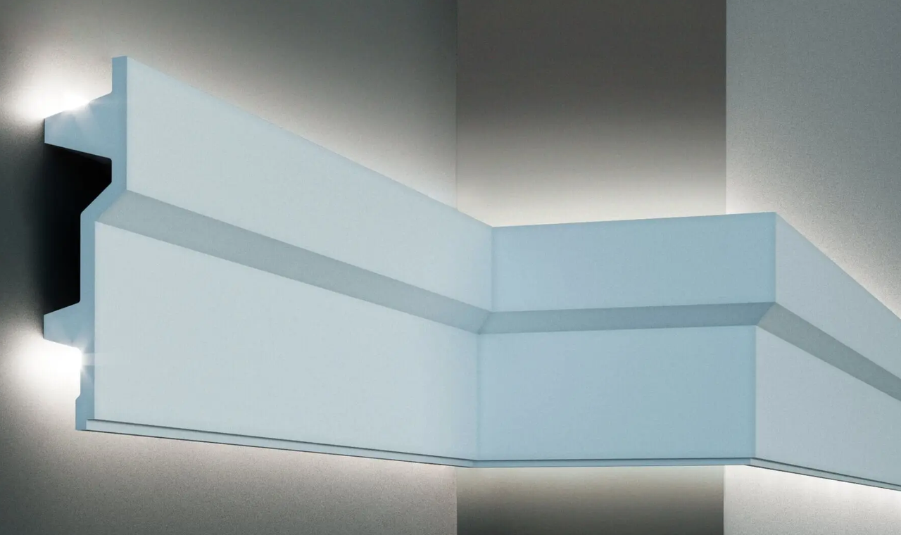 Молдинг поліуретановий гладкий серія F Tesori KF 707 Легка 2000 мм (2328440746)