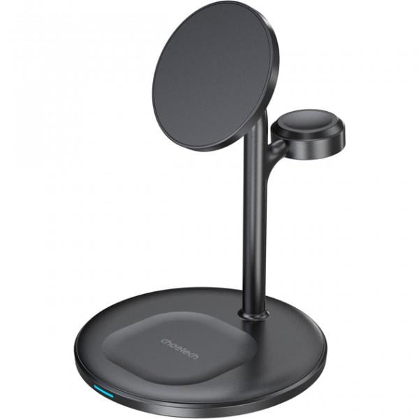 Зарядний пристрій Choetech T585-F-101-CCBK 3в1 бездротовий 15W USB-C Чорний (621729)