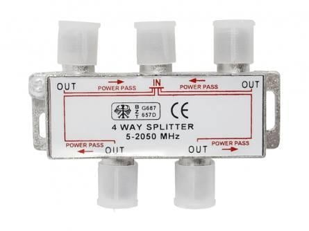 Разветвитель антенный 4-Way 5-2050 MHz с проходом питания LX5110B (1276309688)