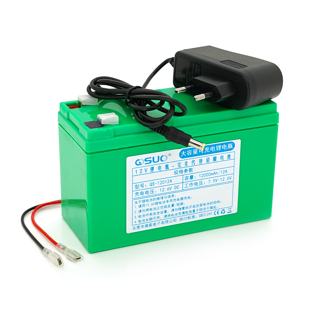 Аккумулятор QiSuo 12V 12A Li-ion 18650 для электромобилей и велосипедов зарядное устройство для 12,6V (9408) Аккумулятор QiSuo 12V 12A Li-ion 18650 для электромобилей и велосипедов зарядное устройство для 12,6V (9408)