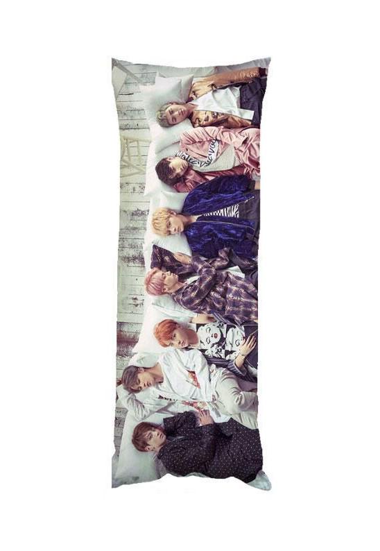 Подушка дакимакура K-pop вся группа BTS декоративная ростовая для обнимания 60x180 см (1834027119)