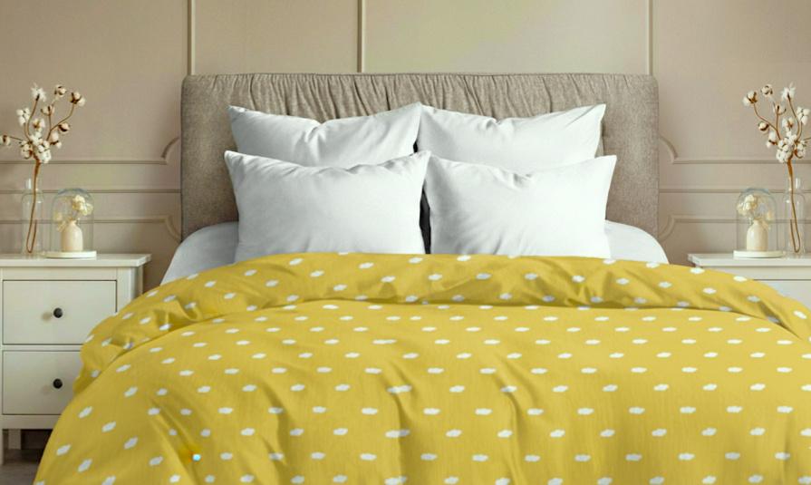 Пододеяльник бязь Zastelli Облака 145х210 см Желтый Пододеяльник бязь Zastelli Облака 145х210 см Желтый