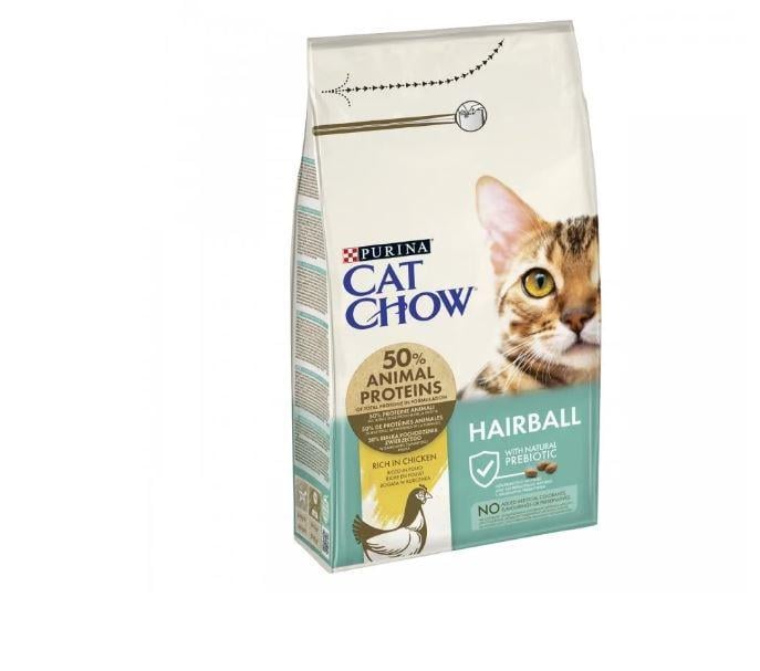 Корм сухой для кошек Purina Cat Chow Hairball с курицей 1,5 кг (5997204514486)