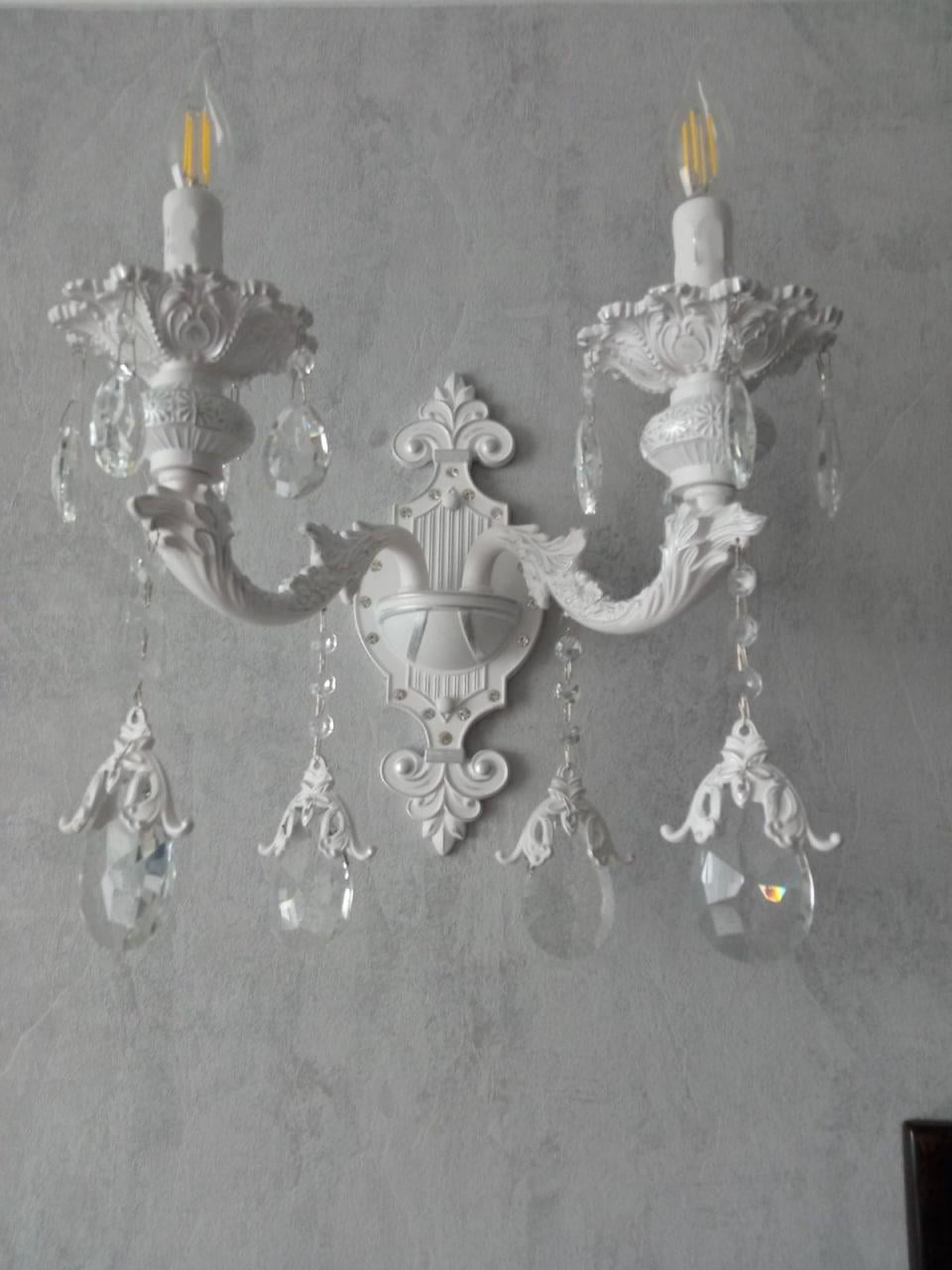 Бра свеча Ray B77515/2W WT+SL (IR005379)