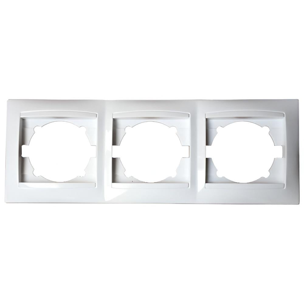 Рамка 3-постовая Lemanso Сакура горизонтальная Белый (LMR1012)