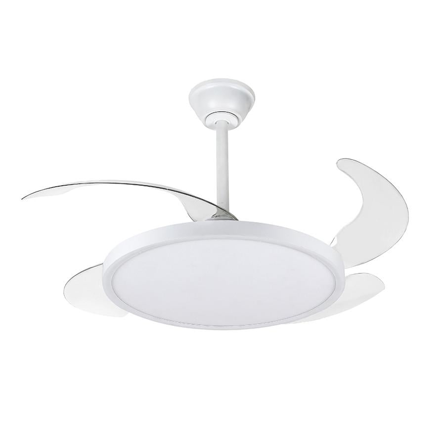 Люстра-вентилятор Levistella 7943043 42 WH з круглою LED лампою та пультом Білий (2659179362)