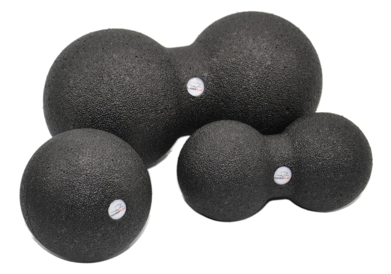 Набір м'ячиків масажних PowerPlay 4007 EPP Massage Ball 3 шт. Чорний - фото 4