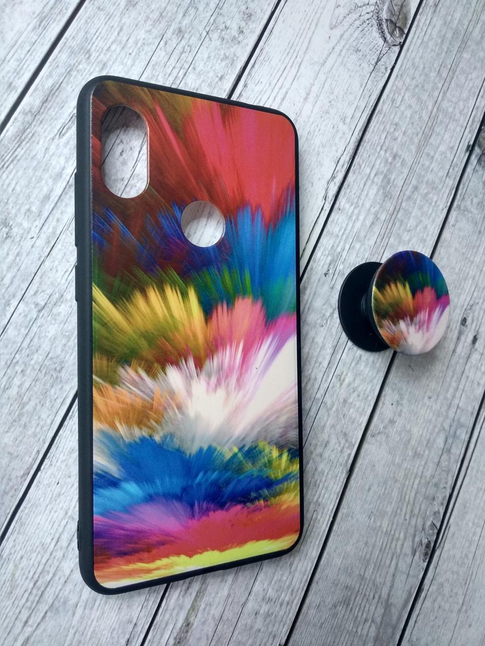 Чехол для телефона Xiaomi Redmi Note 6/6Pro Silicone Lima (M18) + popsocket