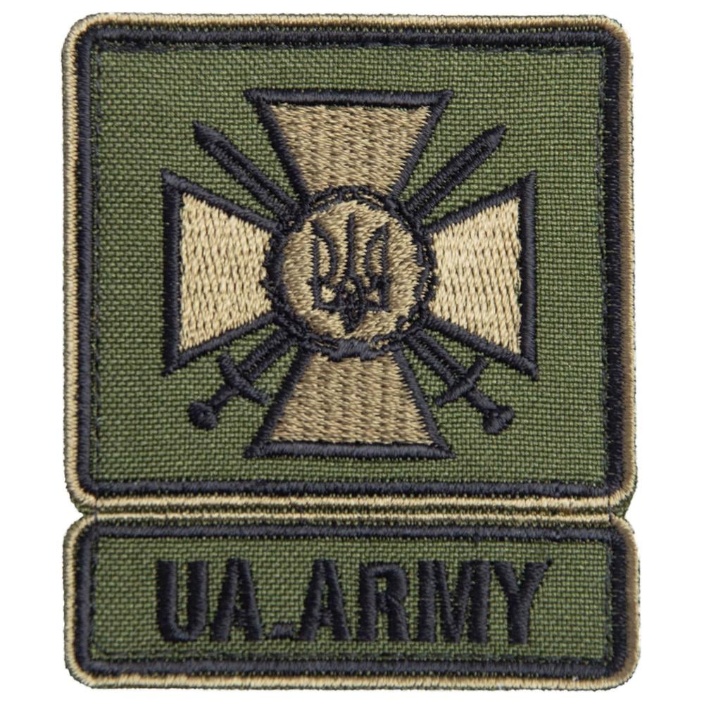 Шеврон-нашивка на липучці Армія України ''UA.ARMY'' 6х7 см (23475)
