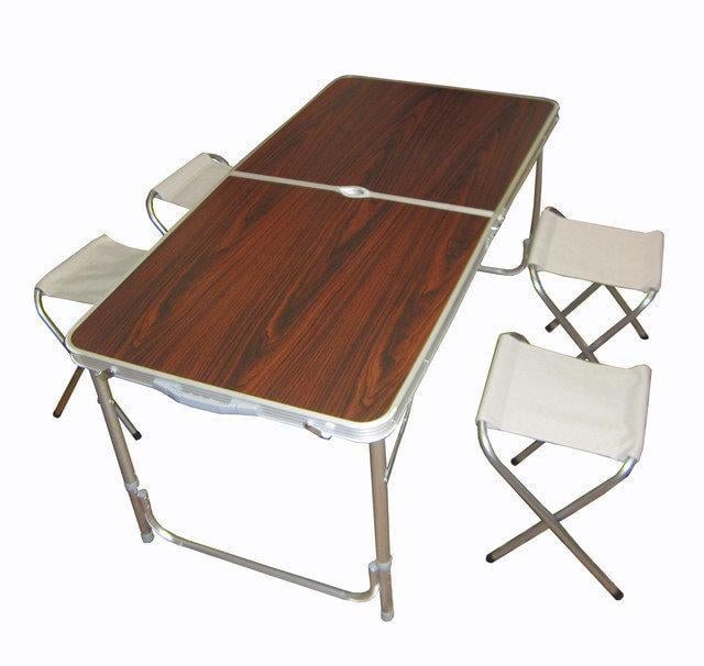 Стіл для пікника Folding table  4 Chair NO.5 Темне дерево(44298)