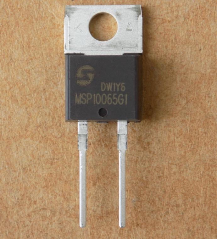 Диод Шоттки MSP10065G1 10A/650V/TO220-2pin (50446) Диод Шоттки MSP10065G1 10A/650V/TO220-2pin (50446)