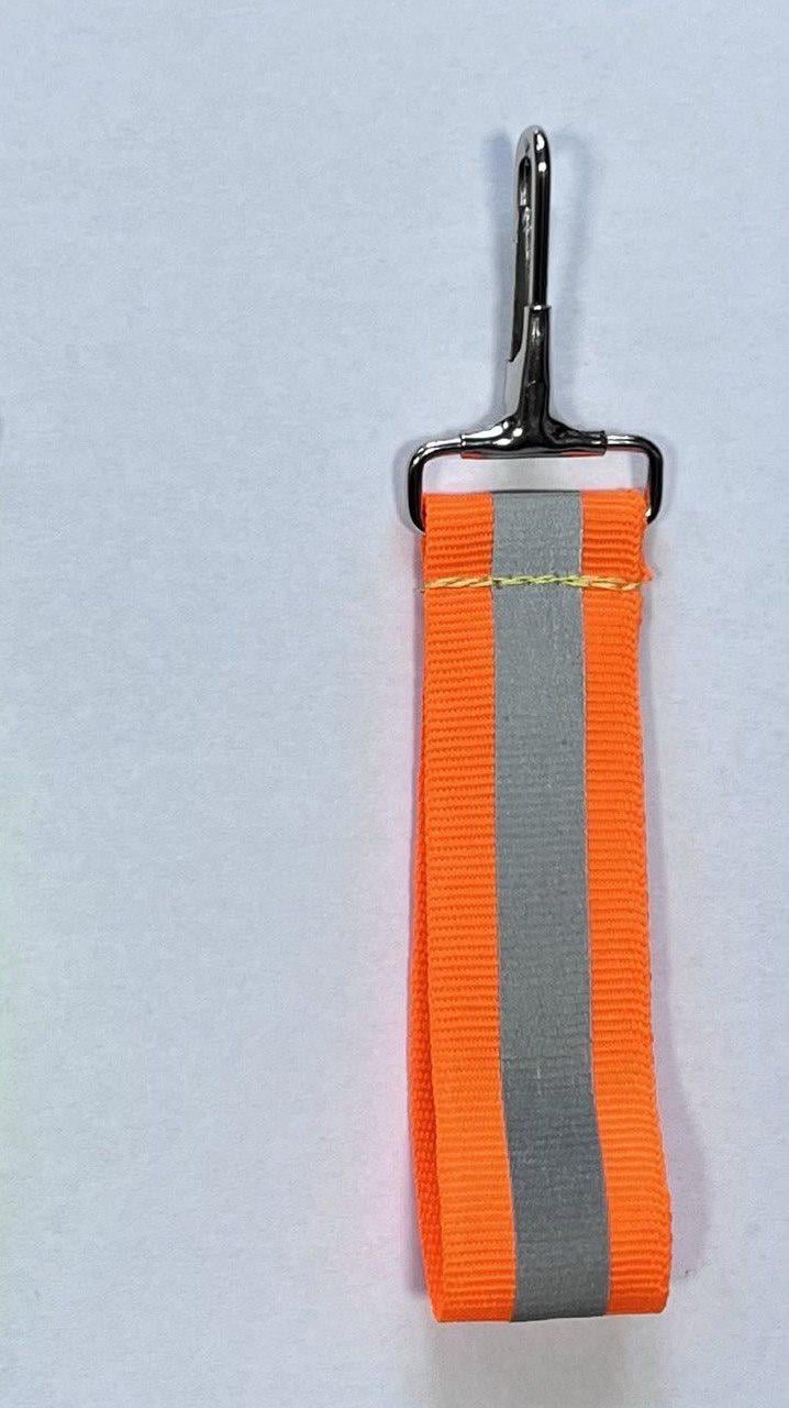 Світловідбиваюча стрічка на карабіні Помаранчевий