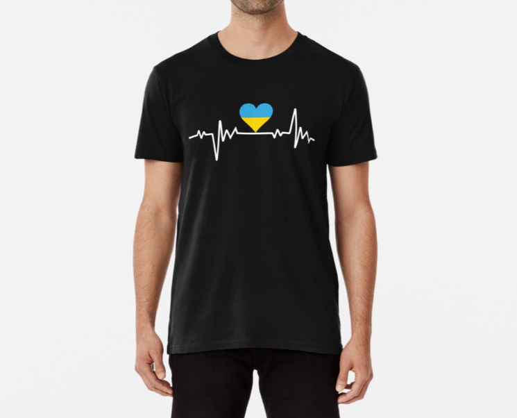 Футболка мужская Stedman с принтом Украина Кардиограмма сердечко L Черный (УКР132-1600507765)