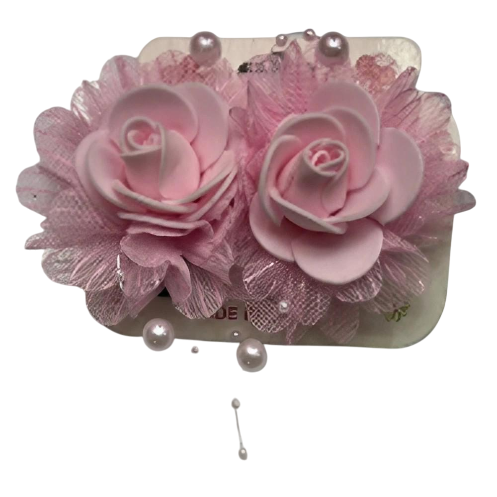 Шпильки для волосся новорічна Stenson Квіти WW02264 2 шт. (589280)