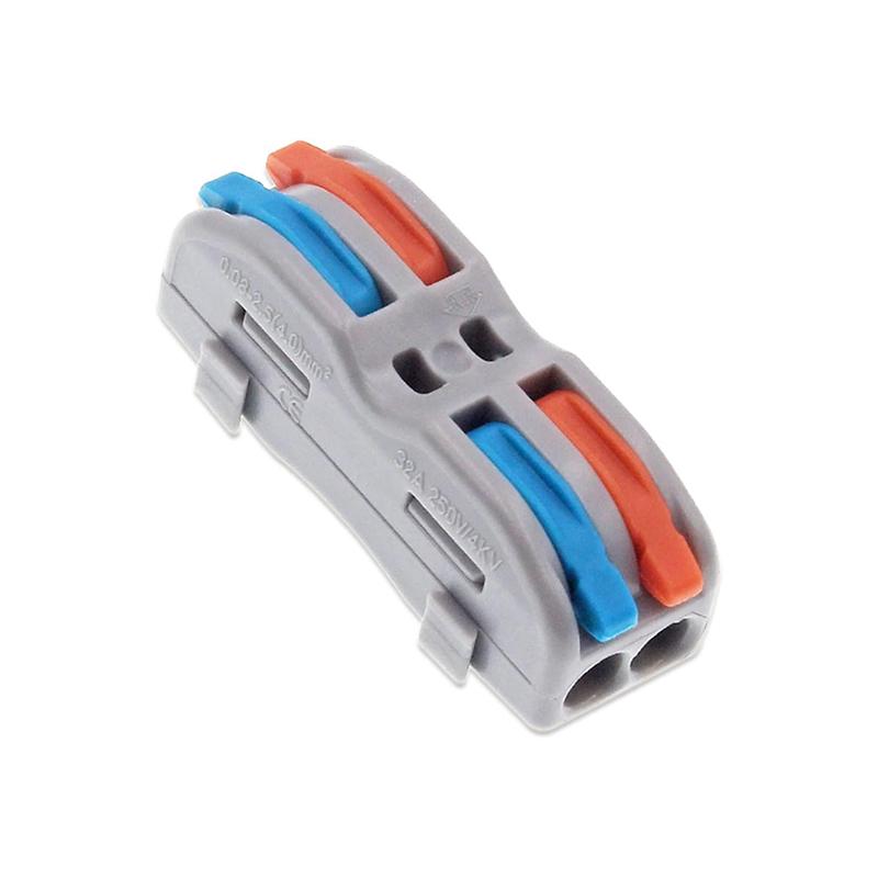 Клемма проходная Tactix 0,08-4 мм2 32А 2х1-2х1 наборная 39,5х14х14,5 мм Разноцветный (P422c)