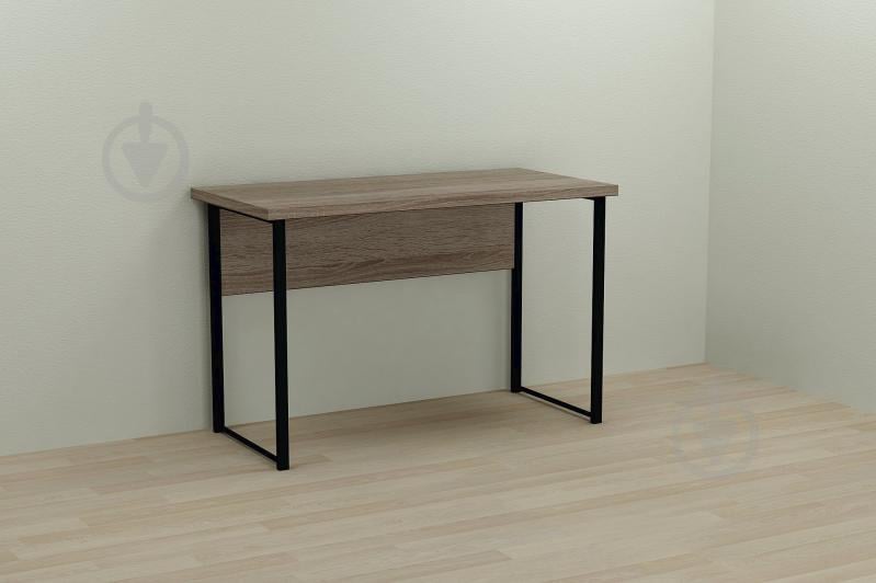 Компьютерный стол Ferrum-decor Курт 75x120x60 черный ДСП Дуб Сонома Труфель 32мм