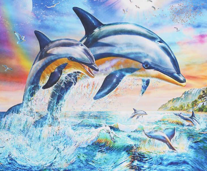Картина за номерами TK Group 32663 30 Прогунка дельфінів 40х30 см (121691)