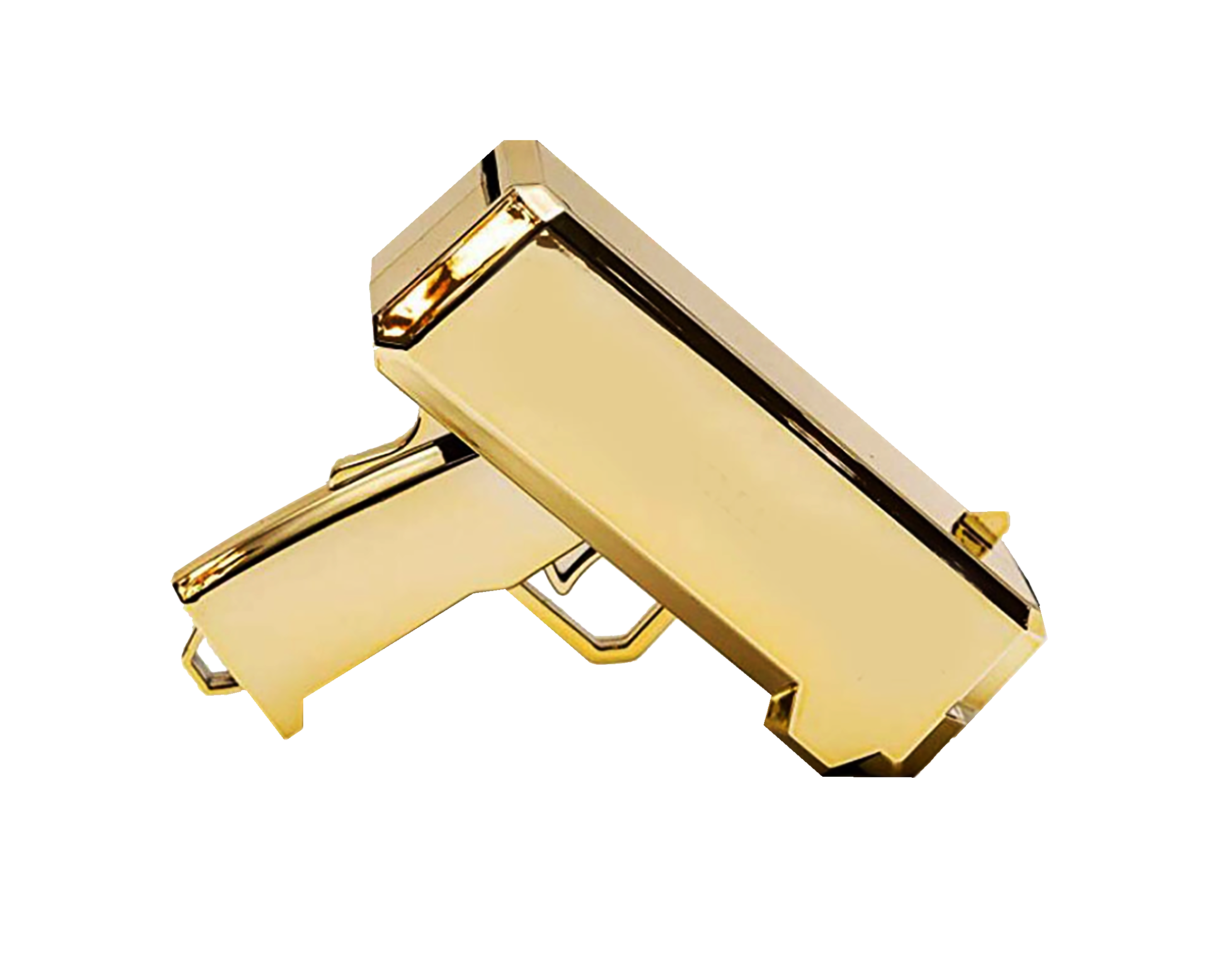 Пистолет для стрельбы деньгами Supreme Money Gun Chrome Gold денежный пистолет Золотистый (SUN4476)
