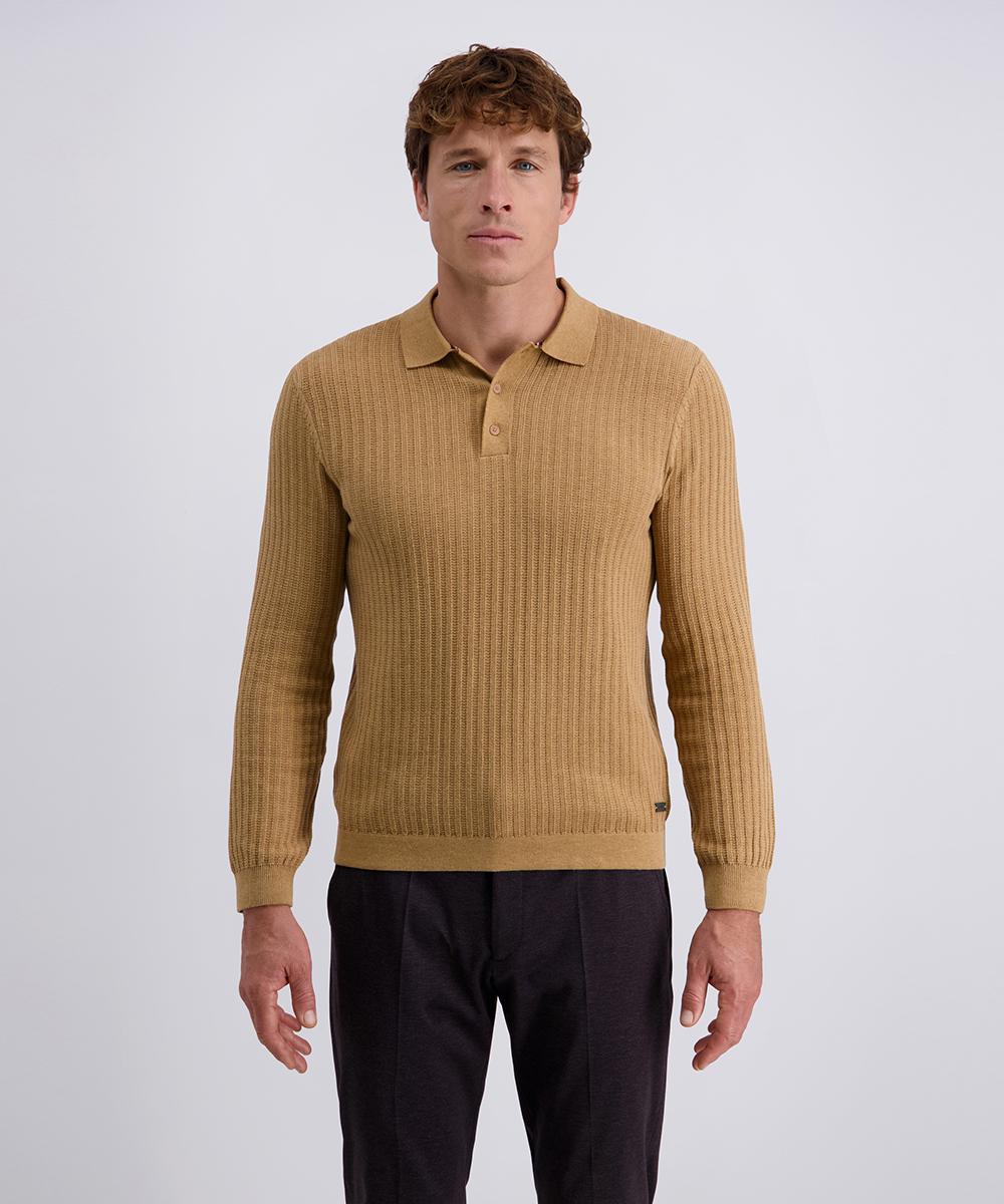 Поло чоловіче з візерунком Бежевий M (C5 51414.5105.8018-M)