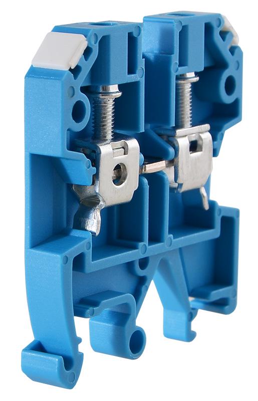 Клемма винтовая наборная АСКО-Укрем JXB 4/35 32А 4 мм2 х 40х6х46 мм Синий (A0130010023) - фото 3