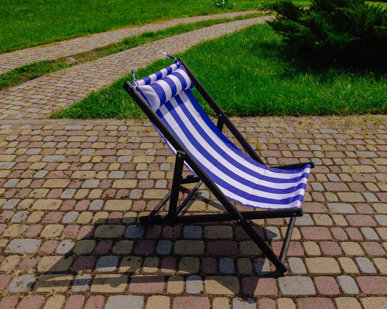 Шезлонг для дачи тканевый XRmaster с подушкой Голубо белый/Черный (0001758) - фото 7 Шезлонг для дачи тканевый XRmaster с подушкой Голубо белый/Черный (0001758) - фото 7