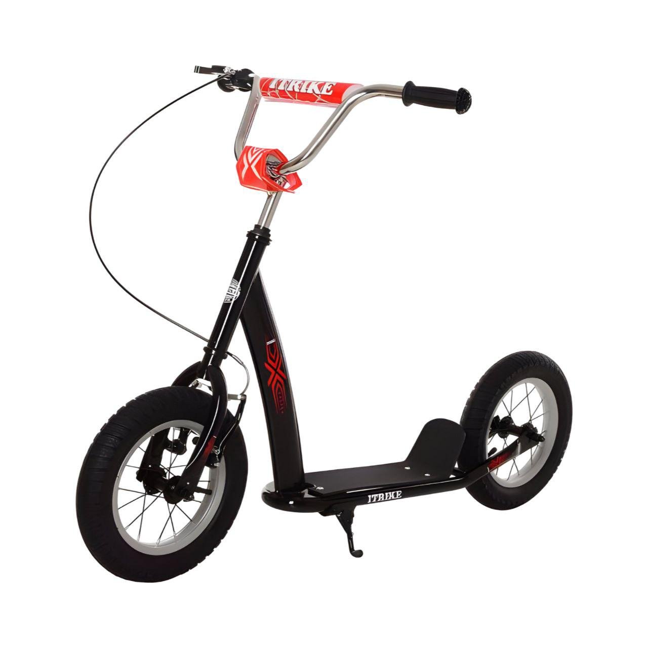 Самокат SR 2-047-B подростковый ручной тормоз/подножка 30x11 см Черный (25879449)