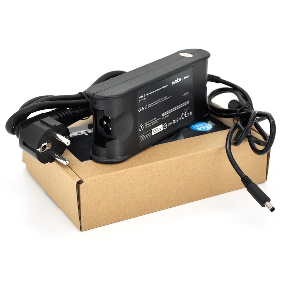 Блок питания Merlion LDL65 для ноутбука Dell 19,5V 3,34A 65 Вт штекер 4,5х3,0 мм с кабелем питания (DR012445)