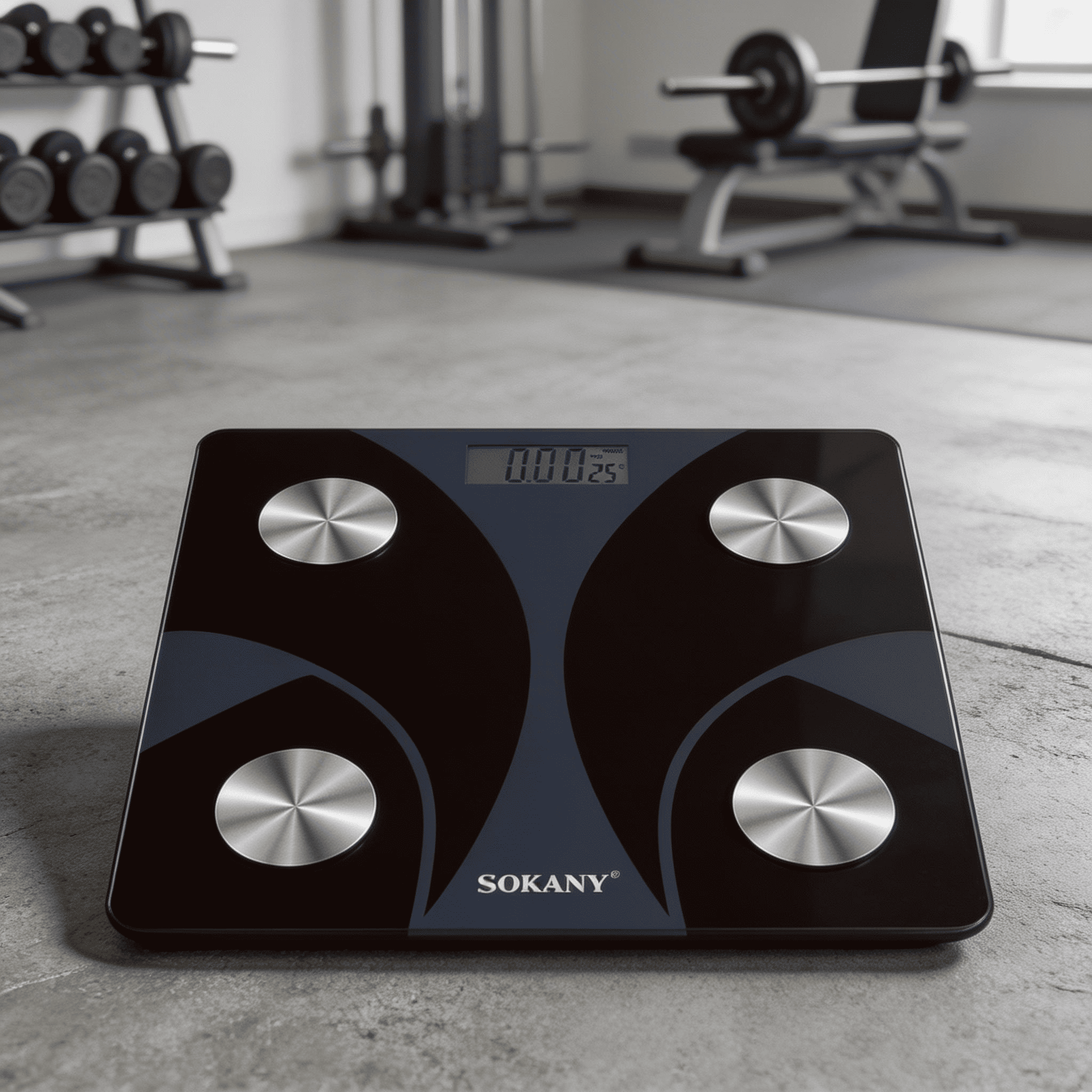 Фитнес-смарт-весы напольные электронные с поддержкой Bluetooth из закаленного стекла Sokany SK-19029B до 180 кг Черный (SK-19029B) Фитнес-смарт-весы напольные электронные с поддержкой Bluetooth из закаленного стекла Sokany SK-19029B до 180 кг Черный (SK-19029B)
