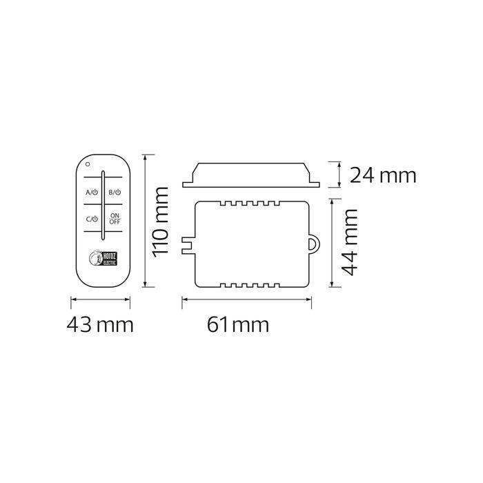 Пульт для люстр однолинейный Horoz Electric CONTROLLER-1 до 300W (26688-1) - фото 2