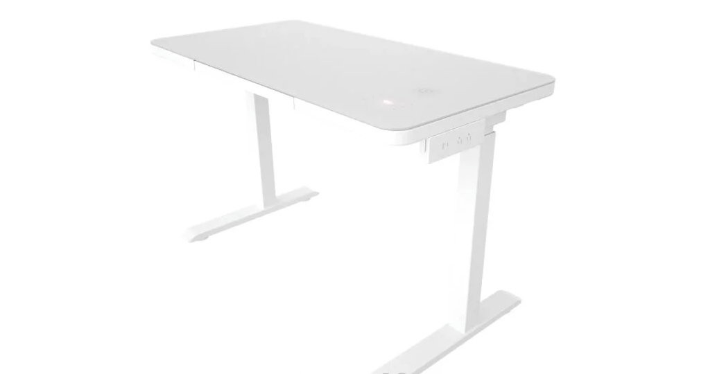 Стол Monotable Nice Desk со стеклянной столешницей White (mt00173) - фото 2