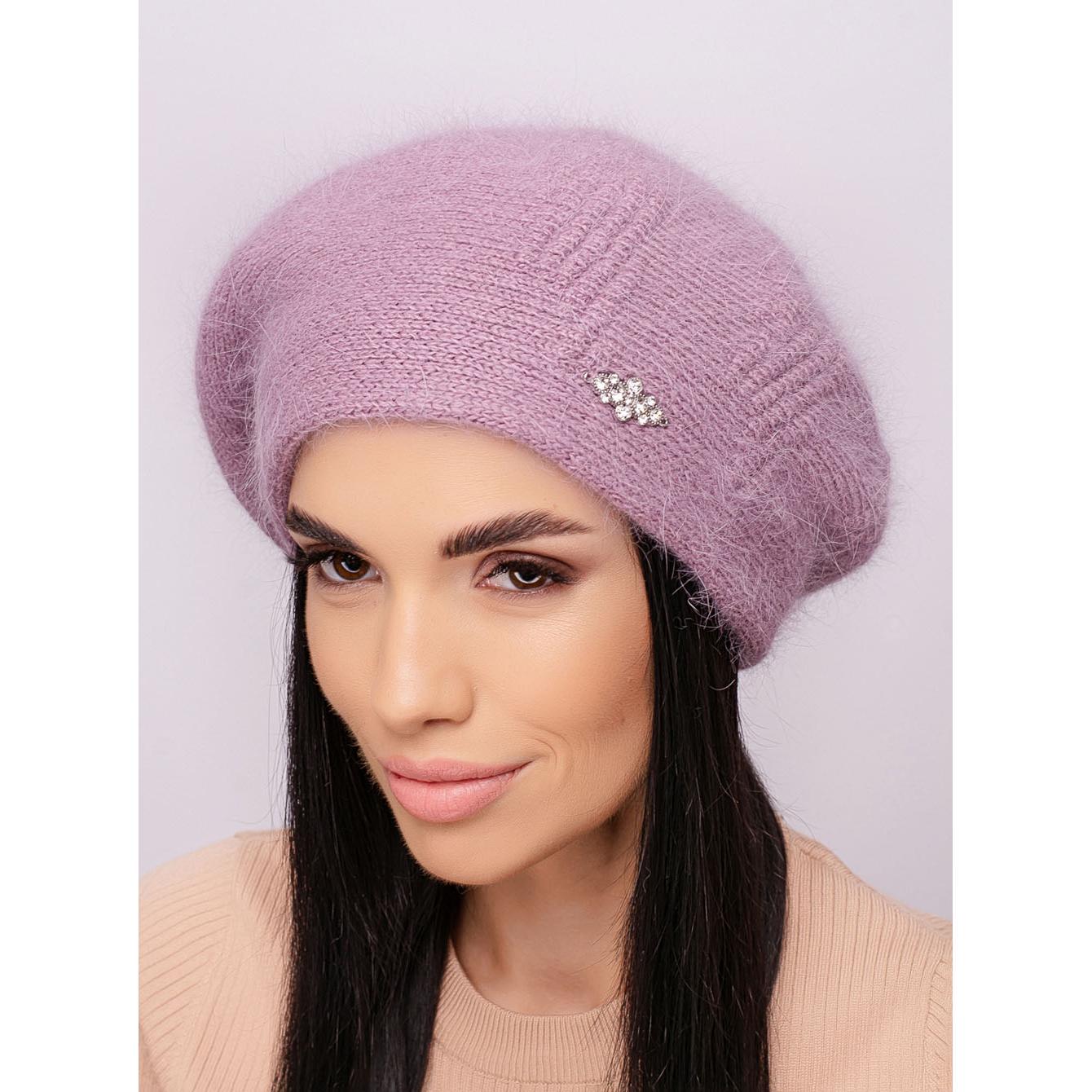 Берет женский ангоровый Leks Диво one size Лиловый