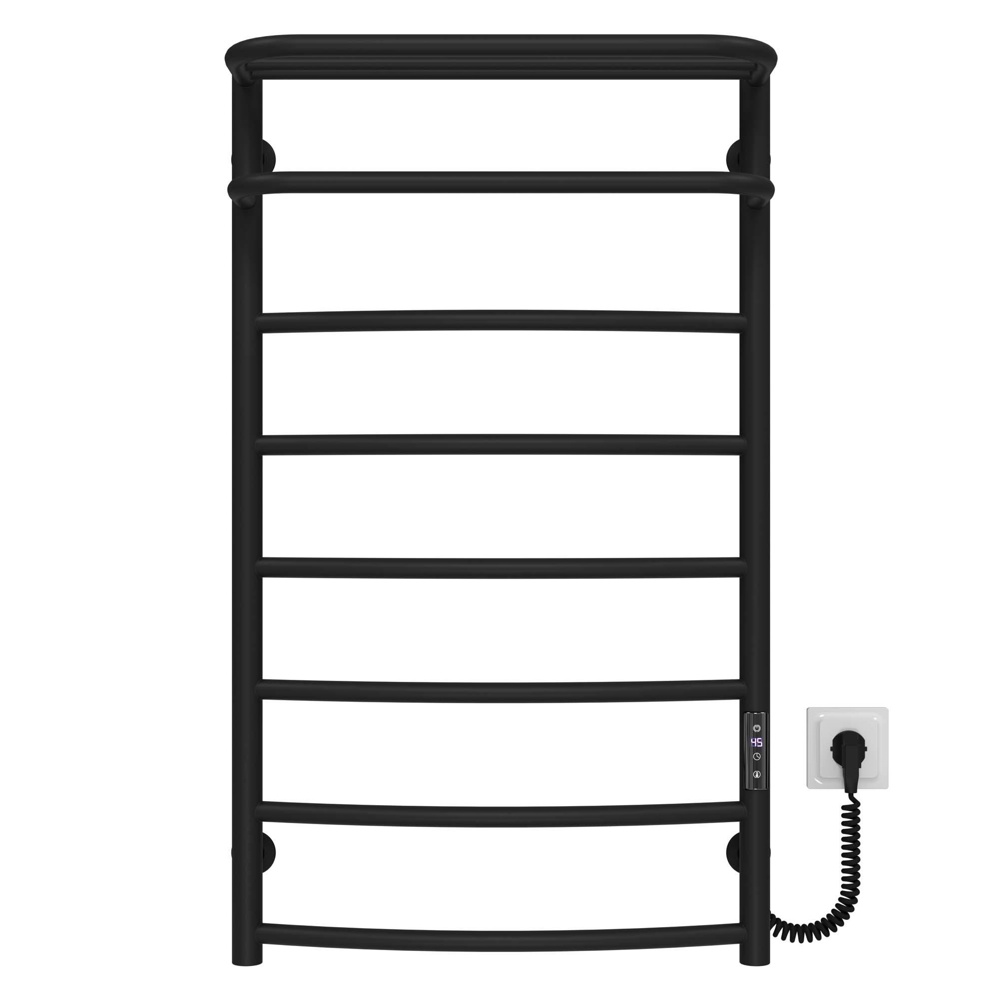 Полотенцесушитель электрический Deffi Отель П8 JD03 правое подключение нержавеющая сталь 500х900 мм Черный (C.OD.90.50.8.E.B.R.1)