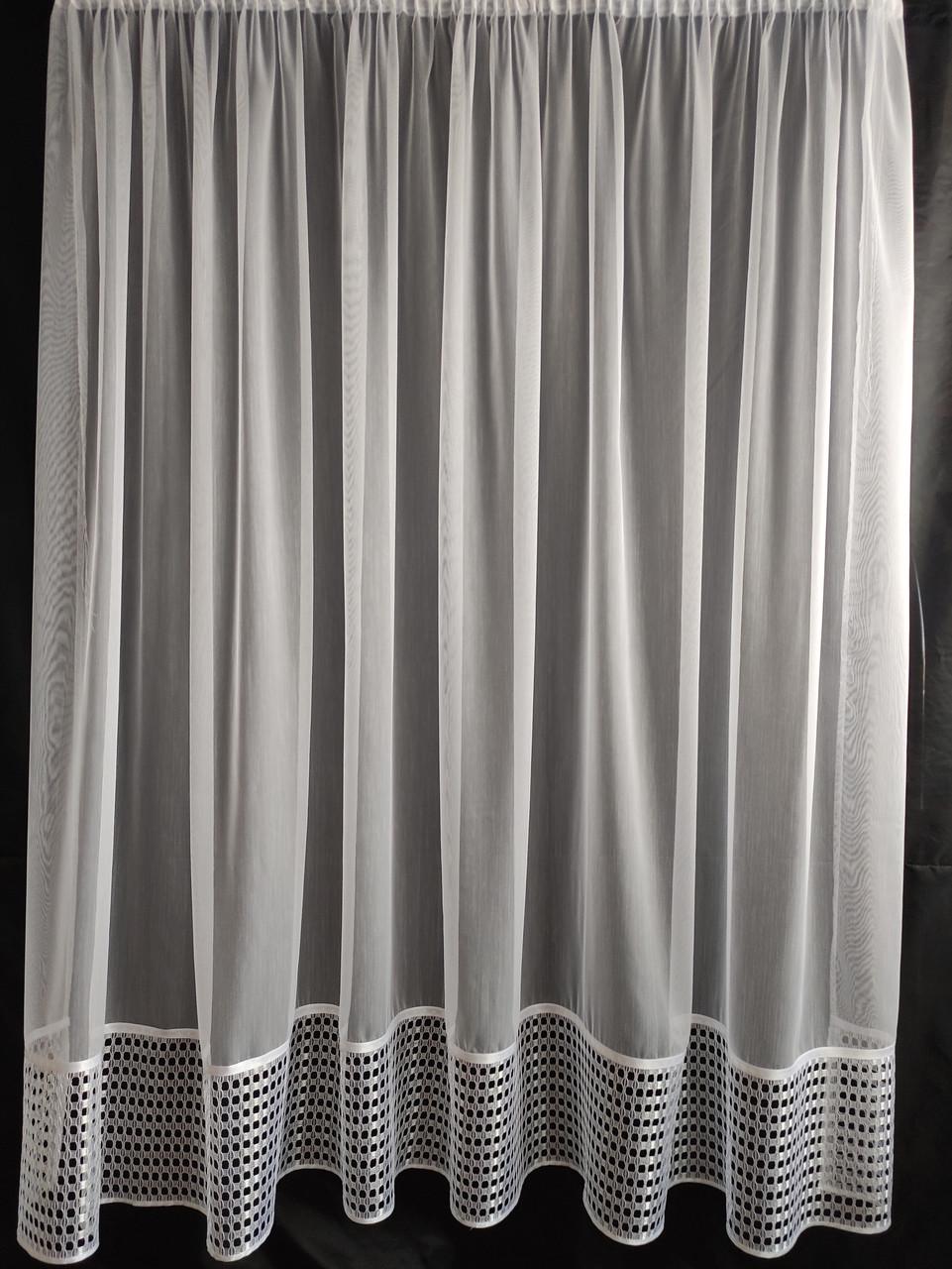 Тюль на окно 280х180 см Белый