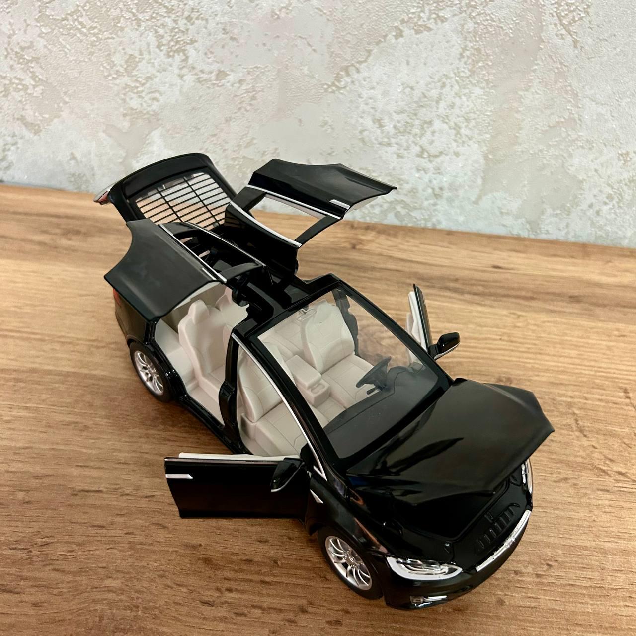 Игрушечная машинка Tesla Model 1:24 металлическая Черный (2403C black) - фото 5