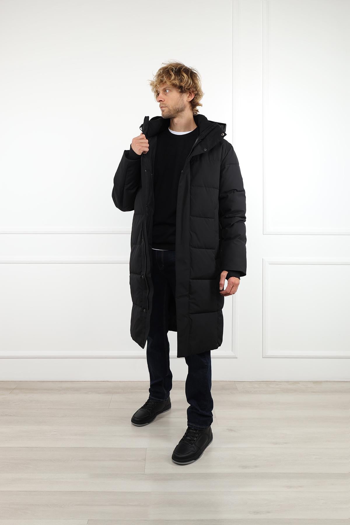 Куртка довга зимова чоловіча Yuki ЦБ-00297633 р. 50 Чорний (SKT001321691)