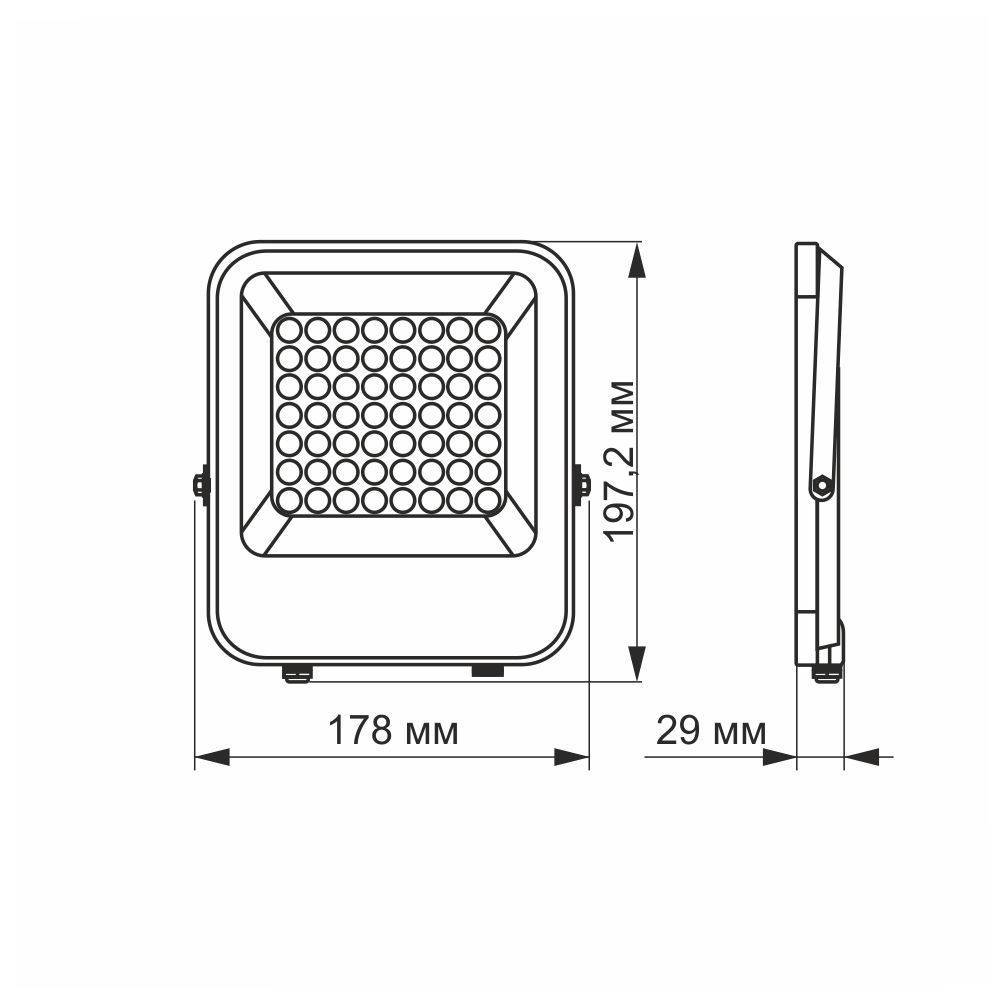 Прожектор светодиодный VIDEX Premium F2 30 W 5000 K VL-F2-305G - фото 3