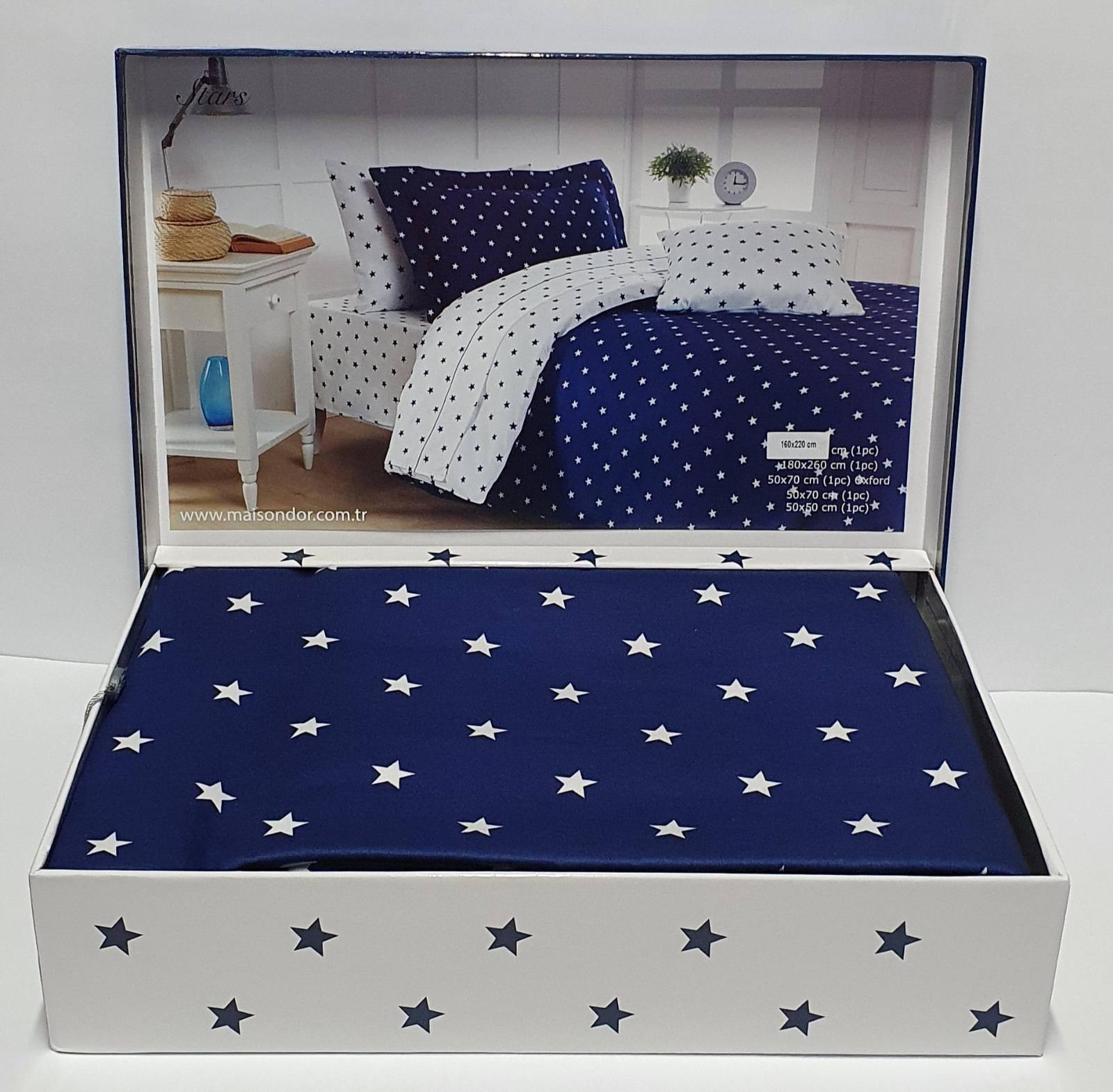 Комплект постельного белья Maison D'or 160х220 Stars Navy (CN6987)