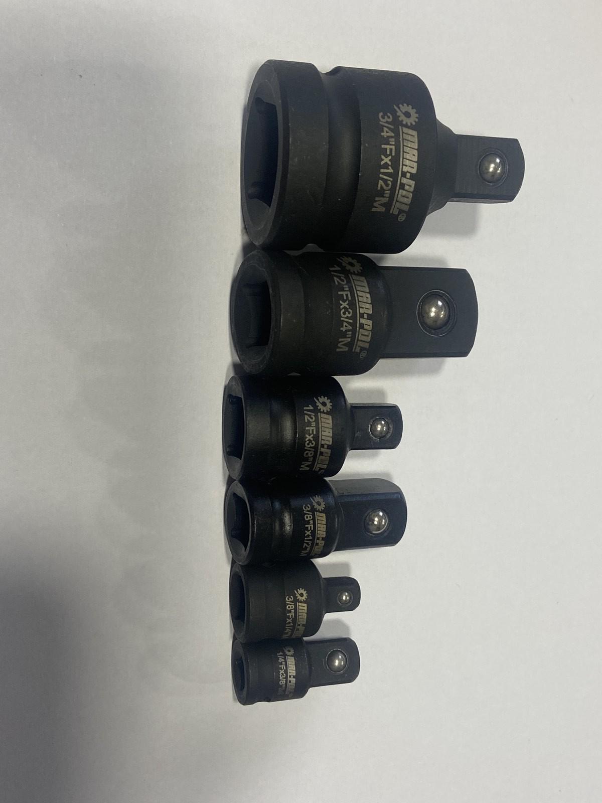 Перехідники для торцевих головок Mar-Pol M58576 6 шт. (12063484) - фото 4 Перехідники для торцевих головок Mar-Pol M58576 6 шт. (12063484) - фото 4