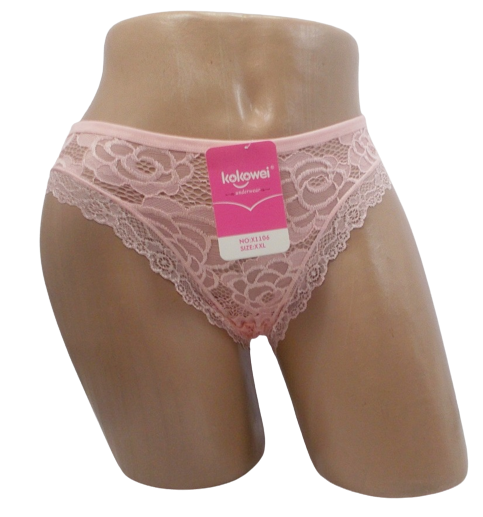 Женские трусы с кружевом Kokowei 1106 L Розовый (1609594595)
