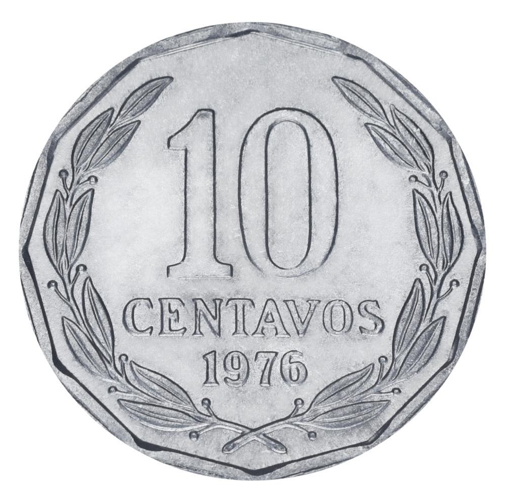 Коллекционная монета Чили 10 сентаво 1976 UNC Птица-Гриф (М20605)