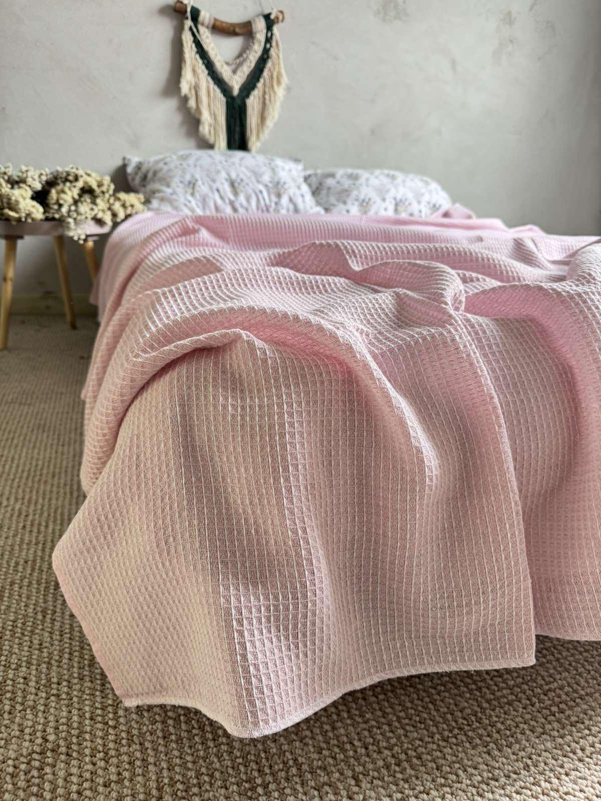 Простирадло вафельне ZEINTEX бавовняне 200х220 см Рожевий (26417913) - фото 4 Простирадло вафельне ZEINTEX бавовняне 200х220 см Рожевий (26417913) - фото 4