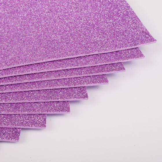 Фоаміран із глітером Флексика 7950 2 мм 20x30 см 10 арк. в упаковці Бузковий (MTT-107492)