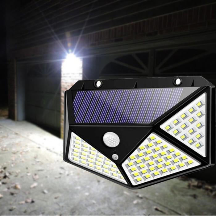 Світильник на сонячній батареї Solar із датчиком руху 1 шт. 100LED (100solar-1) - фото 2