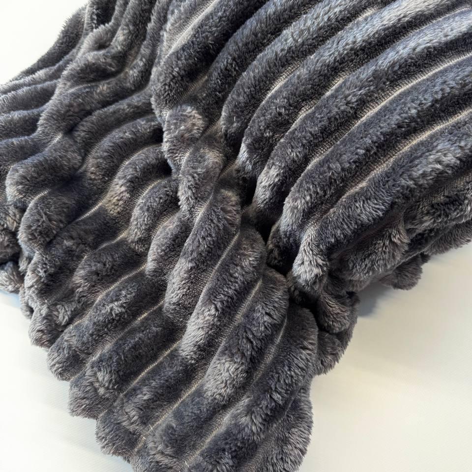 Плед Шарпей Полоска 4,5 см Серый (32615193)