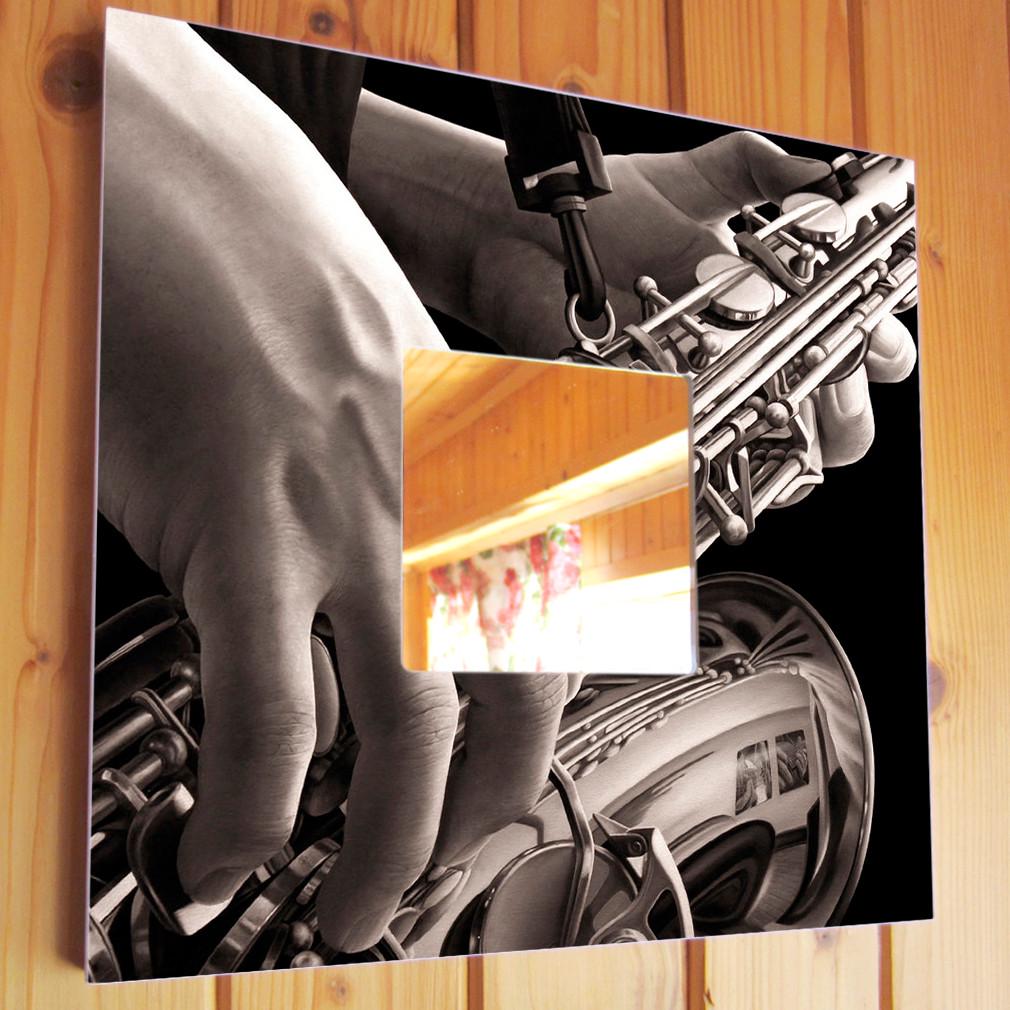 Зеркало декоративное Саксофон 260х260 мм (M00270) Зеркало декоративное Саксофон 260х260 мм (M00270)