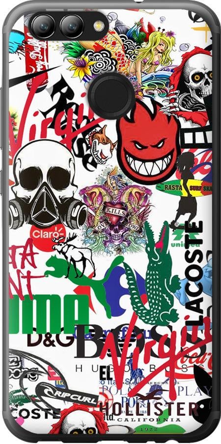 Чохол на Huawei Nova 2 Many different logos (4022t-1021-42517)