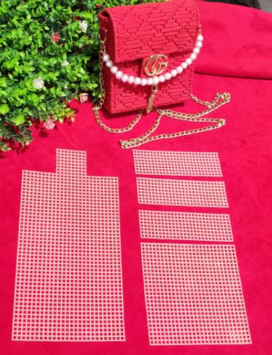 Канва-основа из 5 частей для создания сумки клатча пластиковая (6026) - фото 3