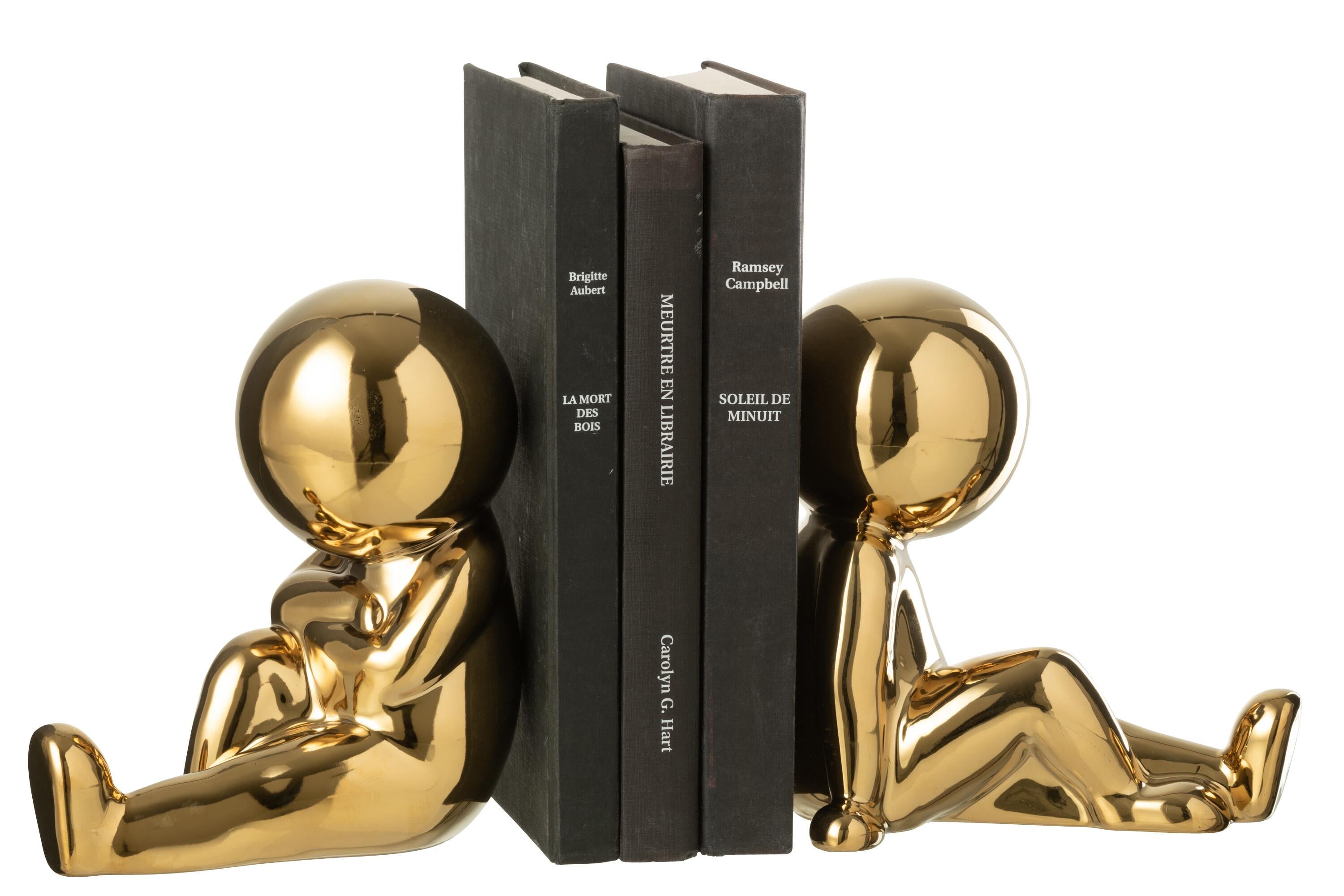 Тримачі для книг J-LINE у формі чоловічків Золотий