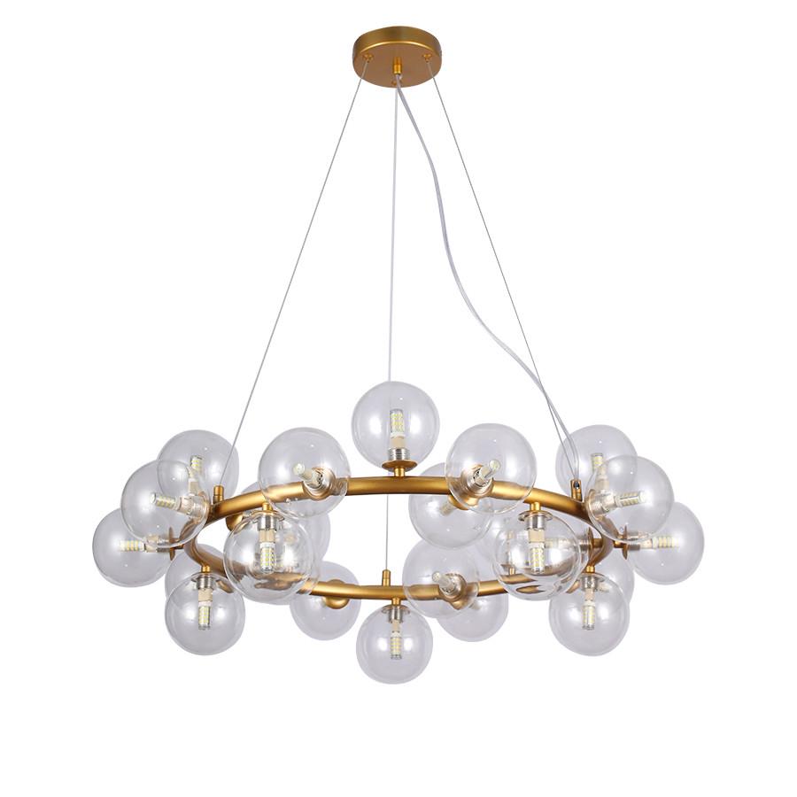 Люстра підвісна на 25 плафонів 7841019-25 DDG/CL Золотий/Прозорий - фото 1